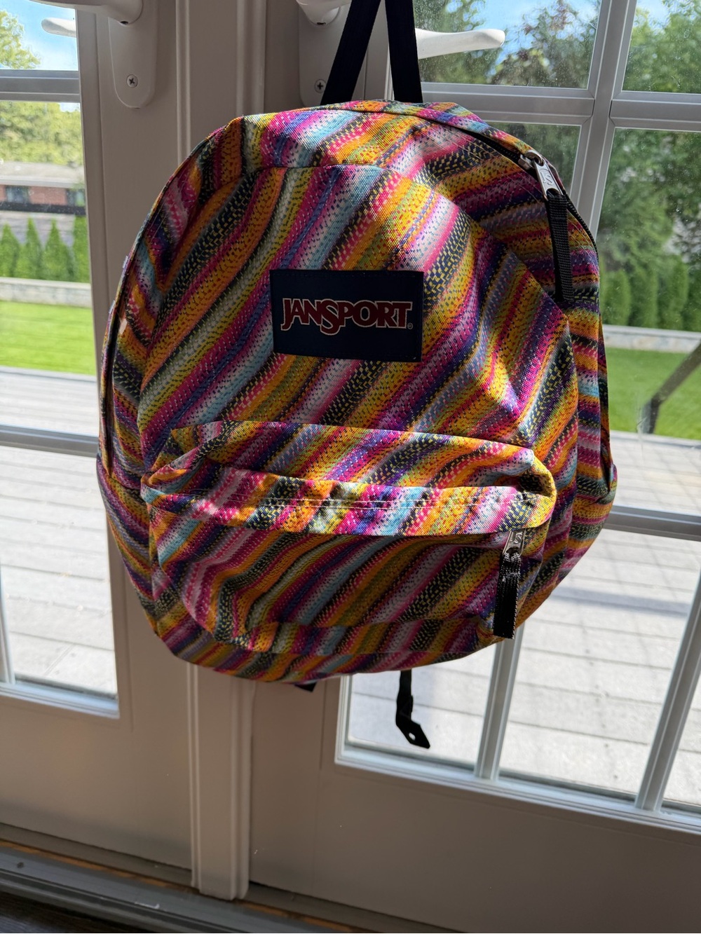 Jansport Rainbow Chevron Stripe Backpack